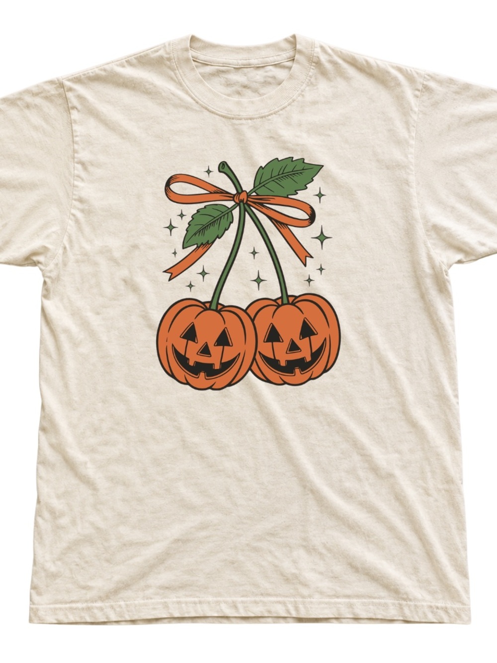 Kids Off White Halloween Pumpkin Cherry Graphic Tee